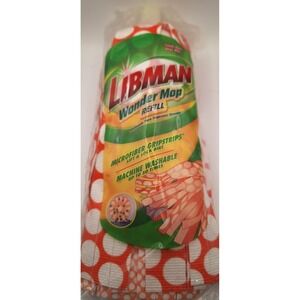Libman Wonder Mop Refill Microfiber Gripstrips Machine Washable 2001
